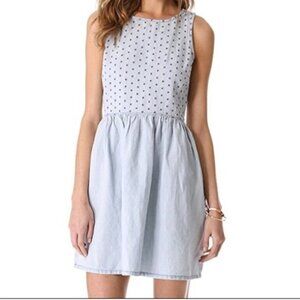 Madewell Chambray Eyelet Denim Dress